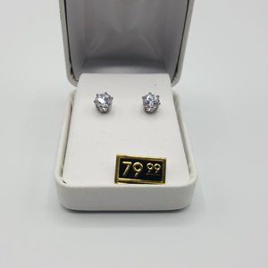 2 carat Cubic Zirconia silver earrings